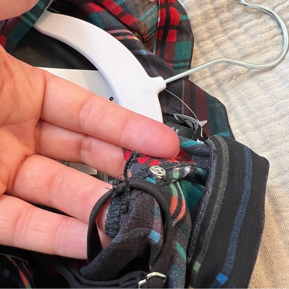 J. Crew Tie-neck dress in Stewart tartan viscose chiffon Size Small NWT - Picture 12 of 12